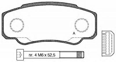 OPEN PARTS bpa096100 -  Комплект тормозных колодок, дисковый тормоз